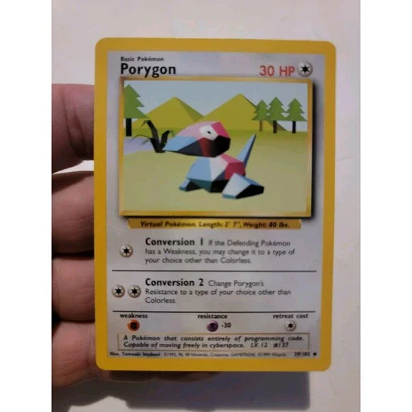 Pokemon TCG Card Vintage 1999 WOTC Game Freak Nintendo Wizards 90s Porygon