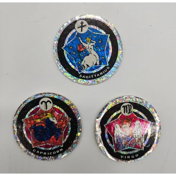 Zodiac Horoscope Astrology Stickers Lot Sagittarius Capricorn Virgo‎ Shiny
