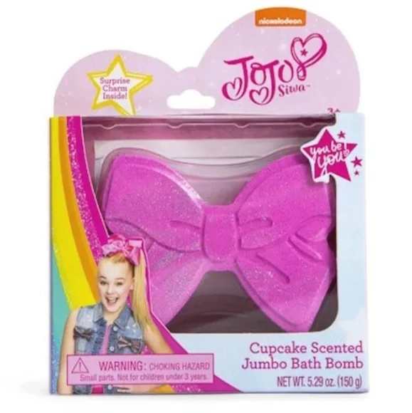 JoJo Siwa Cupcake Scented Jumbo Bath Bomb Pink Bow