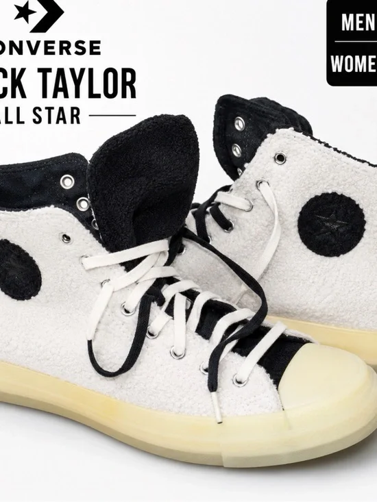 Converse Chuck Taylor All Star Sherpa Cow Print High Top Sneakers Size 10 Unisex