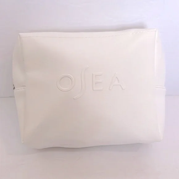 NEW White OSEA Vegan white cosmetic makeup travel toiletries bag