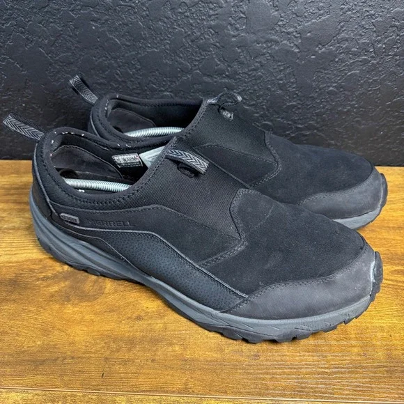 Merrell Coldpack Ice+ Moc Waterproof J95057 Black Leather Hiking Shoes Mens 14