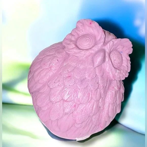 Vanilla lemon SOAP owl handmade 3x2in 4oz shea butter & coconut oil based