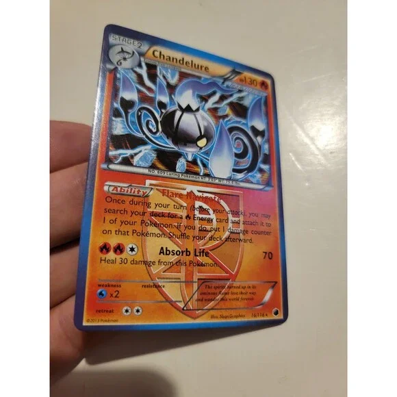 Chandelure #16/116 Rare. Team Plasma Freeze Pokemon TCG 2013 Euc