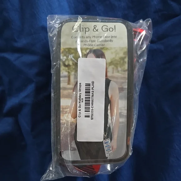 New Clip & Go Phone Carrier - Red Plaid