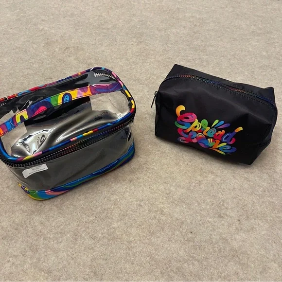 Jason Naylor Conair Collaboration Cosmetic Makeup zip Plouch Black Multicolor