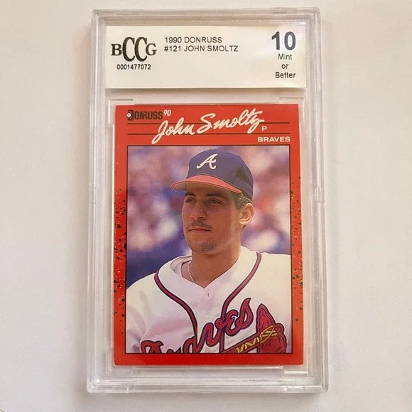 1990 Donruss John Smoltz 121 Atlanta‎ Braves BCCG 10 Mint or Better Graded Card