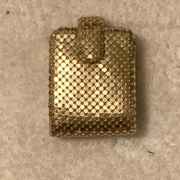 Gold Mesh Swanky Lipstick case ….holds 2 lipsticks ….dripping class