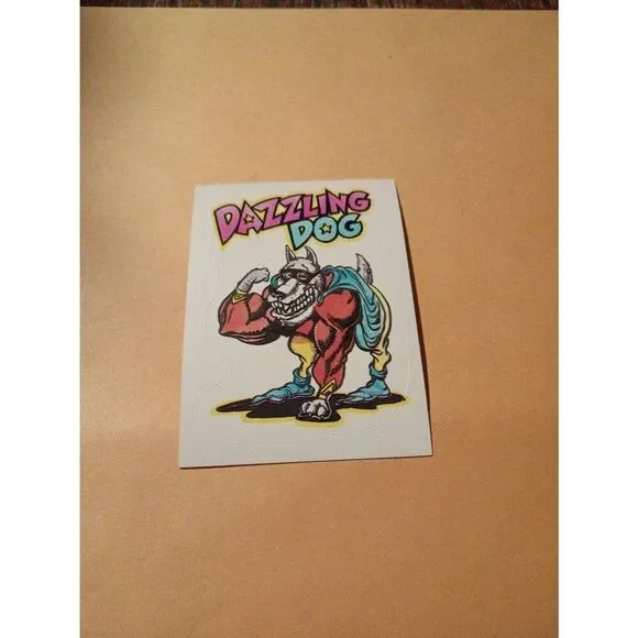 1983 General Mills Zero Heros Trading Card Sticker Card Vintage #40 Dazzling Dog