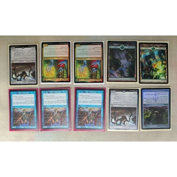 ​MTG Lot of Ten: 2x Hangarback Walker, 2x Grumgully, Full-Art Lands & more