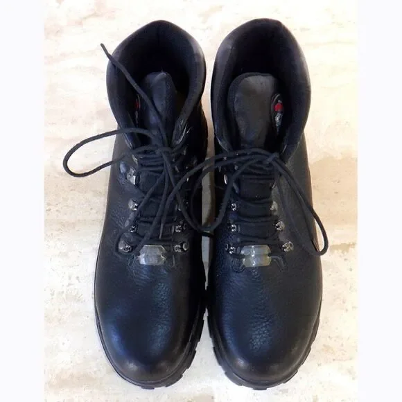 Young Bear Steel toe black leather boots