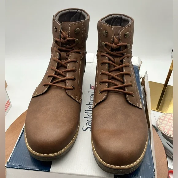 Saddlebred‎ Tan vegan Leather Boots size 13M