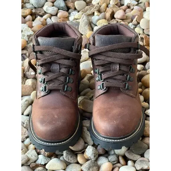 Timberland Brown Leather Lace Up Ankle Work Boots Men's Size 6.5