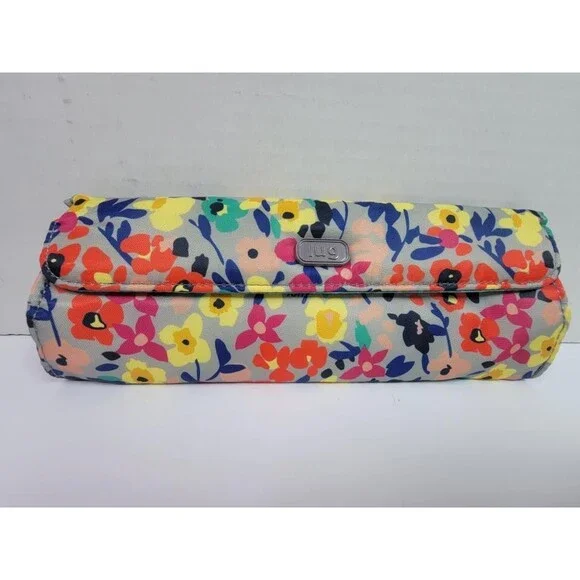 Lug Floral Makeup Brush Case Cosmetic Bag Travel Organizer Gray Yellow Pink