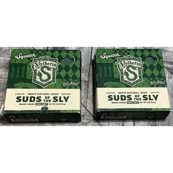2 Dr. Squatch Harry Potter Soap Slytherin Suds Of The Sly 5 Oz Limited Edition