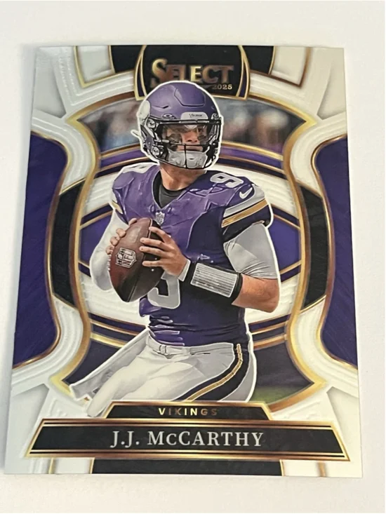 JJ McCarthy Panini Select Silver Prizm Vikings