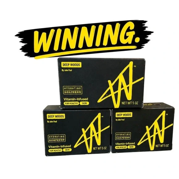 W Hydrating Soap Bar Deep Woods by Jake Paul Mens 3 Pack 5oz Vitamin Infused