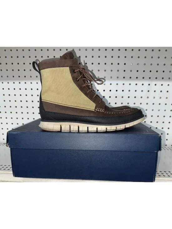 Cole Haan Zerogrand Tall Mens Leather Casual Chukka Boots Size 11 Brown Sequoia