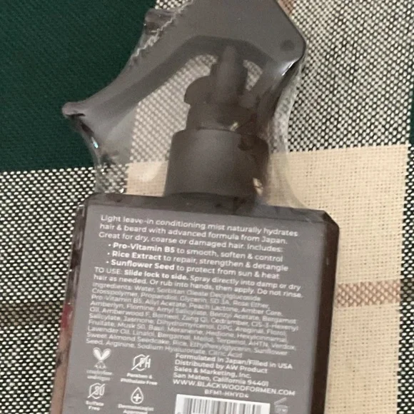 Blackwood For Men Hair & Beard Hydrator Spray - Natural Leave-In Conditioner