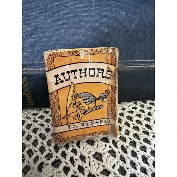 Library Games Russell Authors 48 Cards Complete Vintage Collectors Gift No Instr