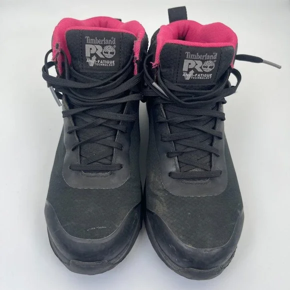 Timberland PRO Drivetrain Work Boots Size 7.5 Black Work Safety Composite Toe