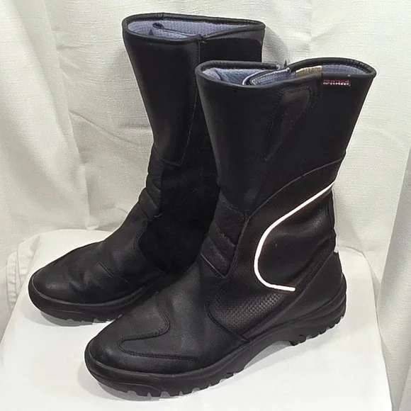 Joe Rocket Dry-Tech Waterproof Motorcycle Boots Mens 12 Black Leather Meteor