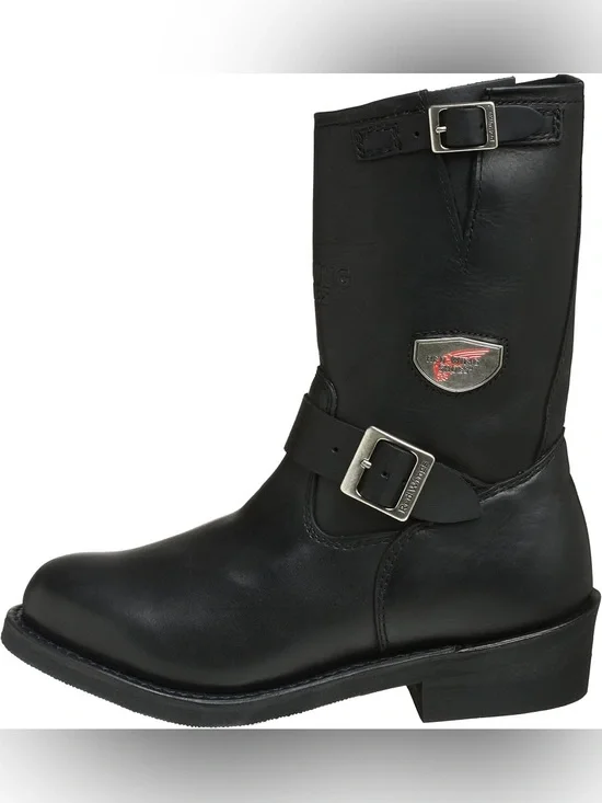 Red Wing Shoes 968 Leather Motorcycle Moto Boots Black Size Men’s 7 D