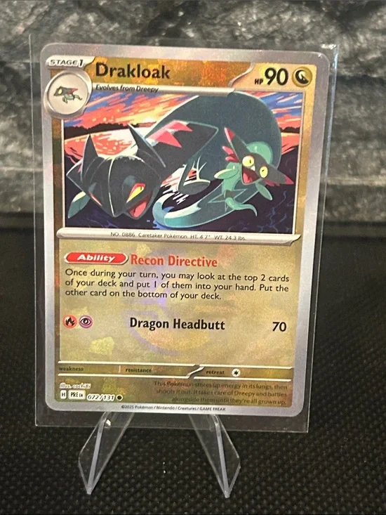 Pokemon Drakloak Pokeball 072/131 Holo from Prismatic Evolutions M/NM
