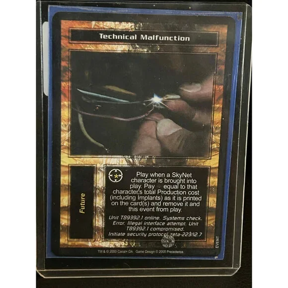 Technical Malfunction Base Set Terminator Light Play Trading Card