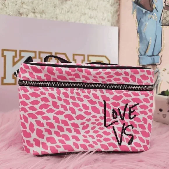 ❤️ Victoria's Secret Train Case – Lips Print Vintage Glamour! ❤️