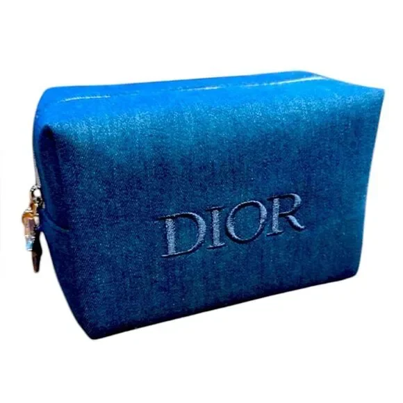 Dior Blue Cosmetic Bag