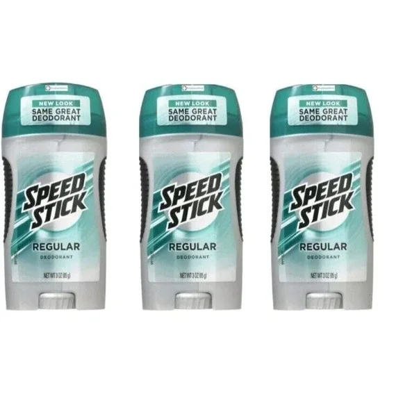 Speed Stick Men's‎ Deodorant, Regula 3 Ounce 3 Pack