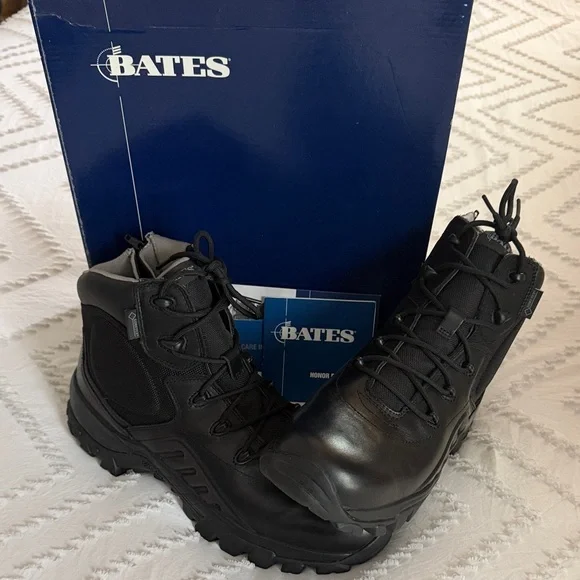 EUC Bates Delta-6 Side-Zip Boots Men's Black Tactical Combat 11 with iCS