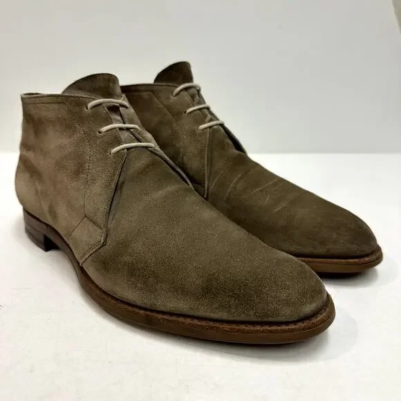 NEW HEELS Edward Green Shanklin Chukka Boot Mushroom Suede UK 7 / US 7.5