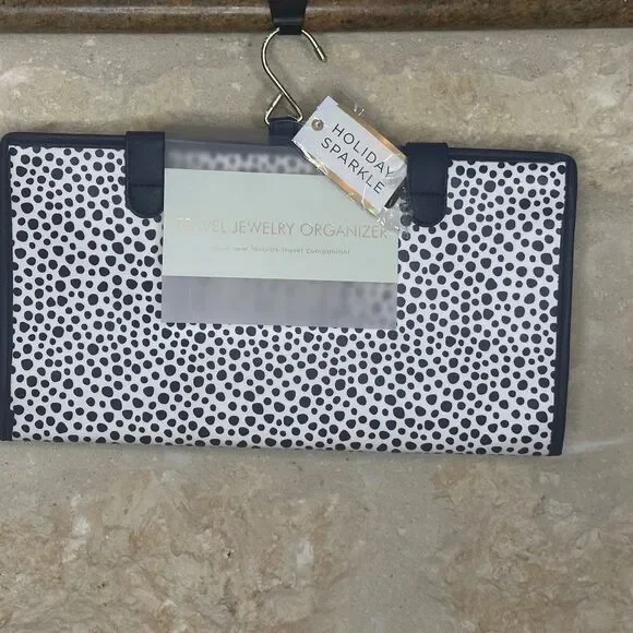 Polka Dot Travel Jewel Organizer Bag NWT
