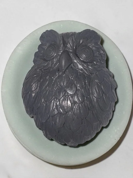 Lavender rose SOAP owl handmade 3x2in 4oz shea butter & coconut oil based