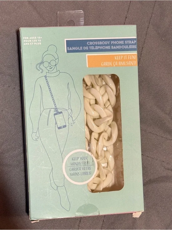 Braided Crossbody Phone Strap in Cream