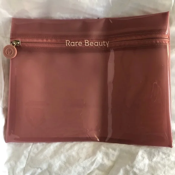 Rare Beauty Pink Finding Comfort Clutch Cosmetic Bag