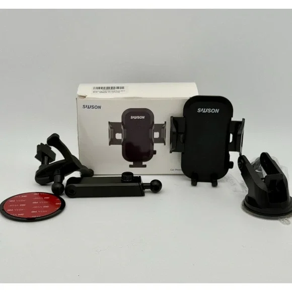 SUUSON Upgraded 3-in-1 Car Phone Mount Dashboard Windshield Vent Holder