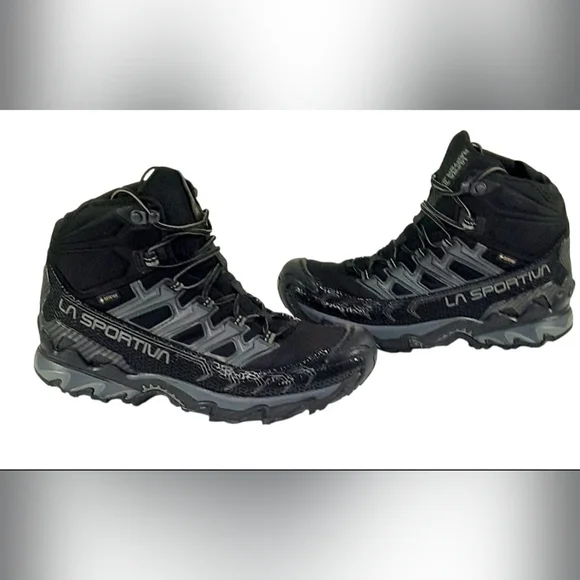Men's sz 8 M La Sportiva Ultra Raptor II Mid GTX Black Hiking Boots Gortex