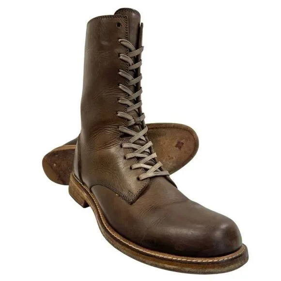 Cole Rood & Haan Ardennes Zippered Brown Leather Boots Men’s Size 10.5