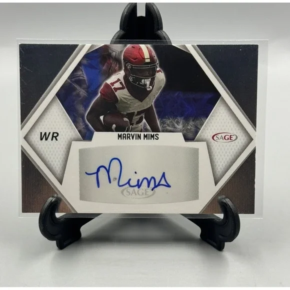 2023 Sage Low Series Silver Auto Marvin Mims RC‎ #A-MM Oklahoma Sooners