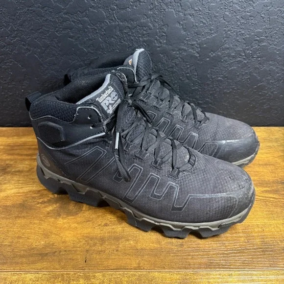 Timberland PRO Powertrain Sport A1JYQ Black Synthetic Work Boots Mens 12M
