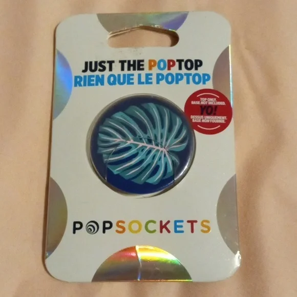 NEW!PopSockets Replacement PopGrip Swappable Grip Top-Peacock Sparkle (Top Only)