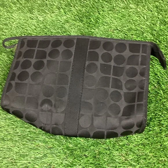 Vintage Kate Spade Black Nylon Makeup Toiletry Bag Case