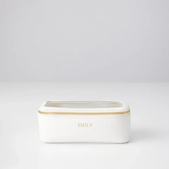 Mark & Graham Clear Travel Cosmetics Case / no embroidery