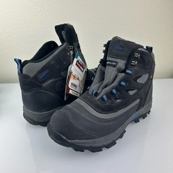Khombu Thermolite Men’s Weatherproof Winter Boots Sz 11 New, No Laces