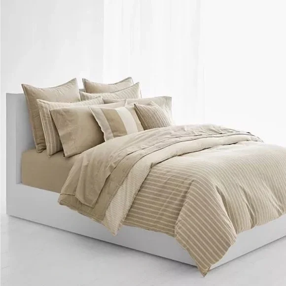 Ralph Lauren Graydon Bold Stripe Full / Queen Duvet in Dune
