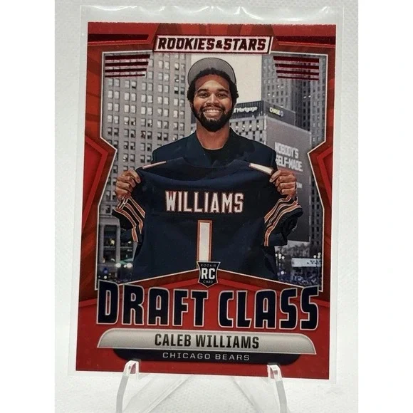 Caleb Williams 2024 Panini‎ Rookies & Stars  Draft Class Red Foil Rookie #DC-CWS