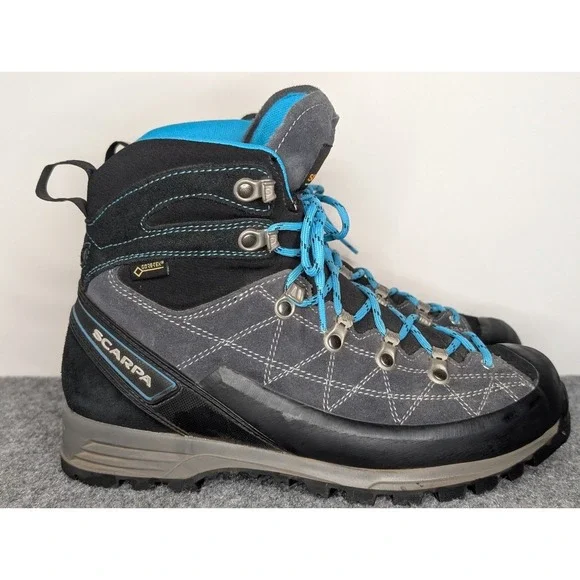 Scarpa Boots Size M6/W7 EU38 Black/ Blue R-Evolution Gore-Tex Hiking Boots